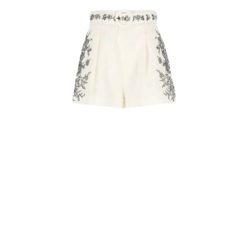 Zimmermann Casual Shorts Ivory Linen Shorts White