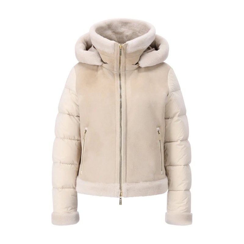 Moorer Blazer Jacke Shana aus Daunen Beige