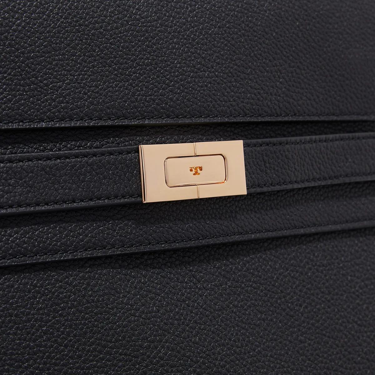 TORY BURCH Hobo bags Lee Radziwill Pebbled Large Shoulder Bag in zwart