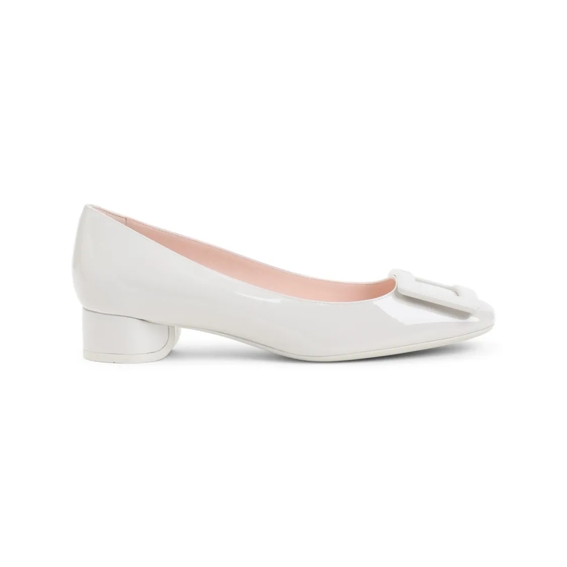 Roger Vivier Pumps Glossy White Leather Pumps White