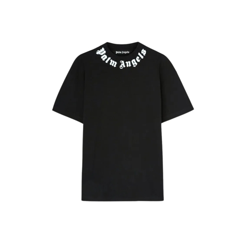 Palm Angels T-Shirts Neck Logo T-Shirt Black Black