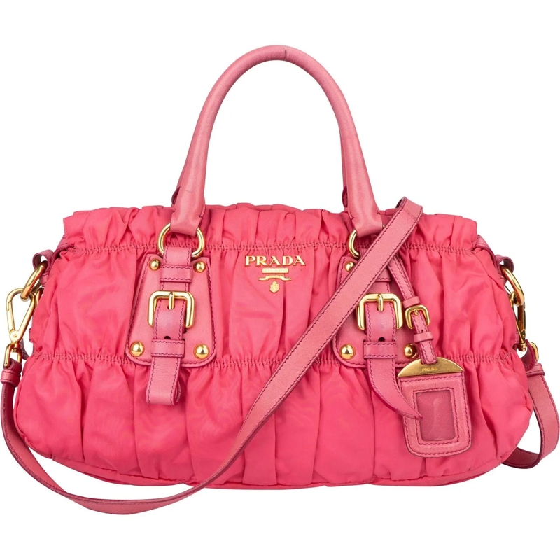 Prada Schultertasche Prada Pink Nylon City Handbag rose