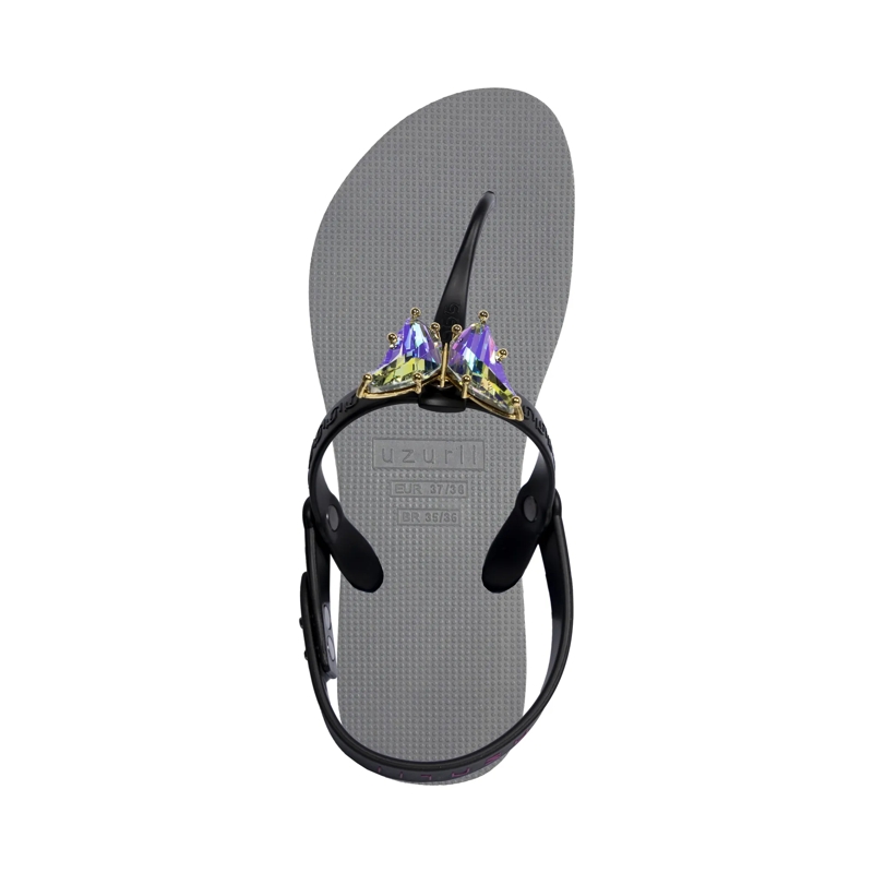 UZURII Flip Flops Zehentrenner Selena Butterfly Chrystal silber(Image 3)