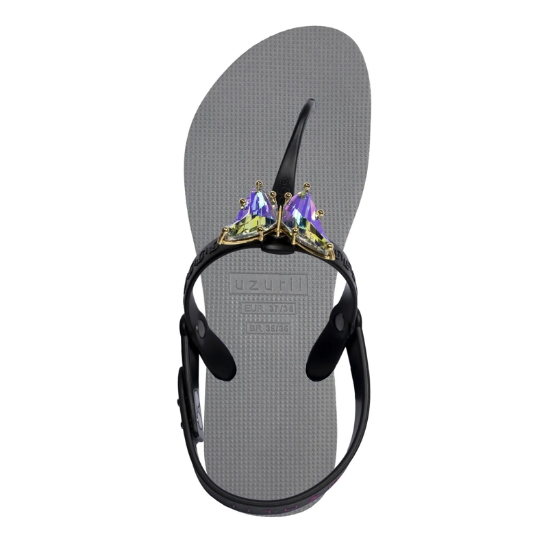 UZURII Flip Flops Zehentrenner Selena Butterfly Chrystal silber(Image 3)