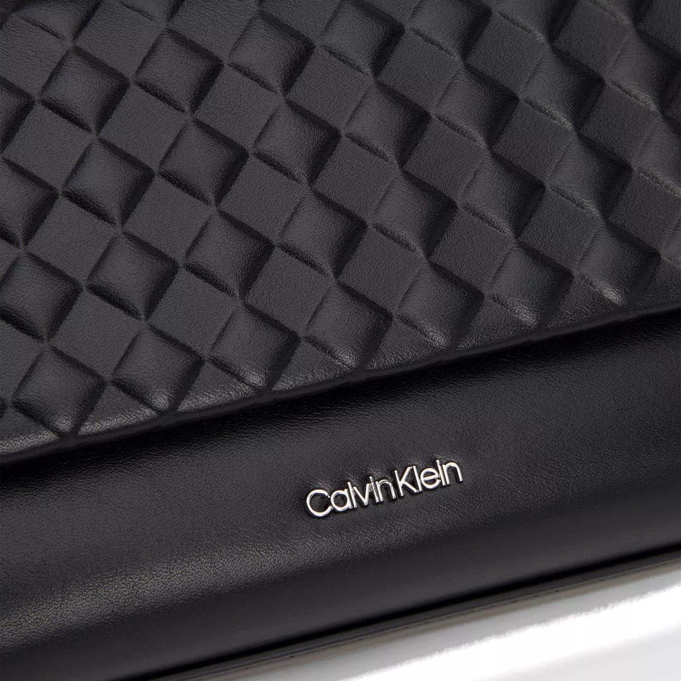 Calvin Klein Gewatteerde Mini Crossbody Tas voor Vrouwen Black Dames