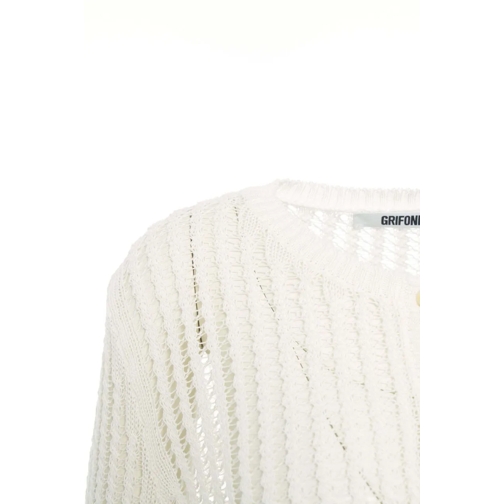 Grifoni Hauts à manches longues Open knit cardigan weiß (Image 4)