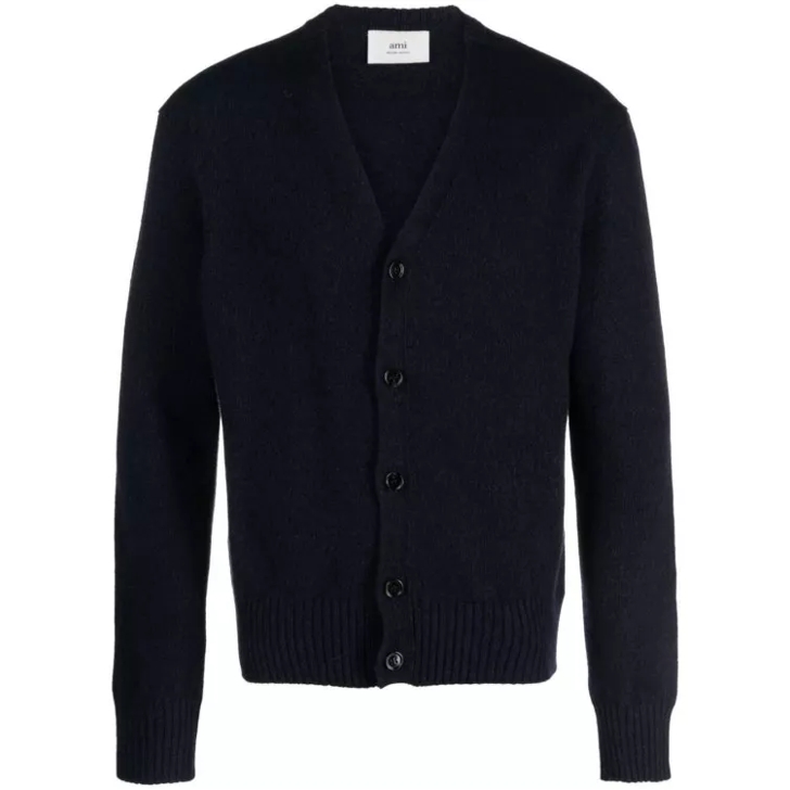 V neck wool cardigan sales