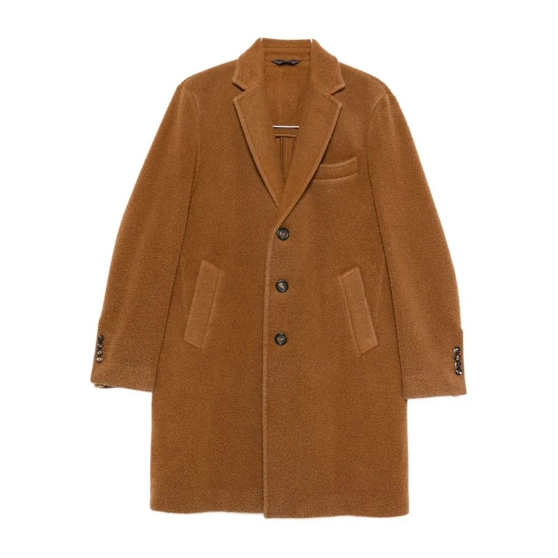 CIRCOLO 1901 Wintermantel Tailored Brown Overcoat With Classic Notch Lapels Brown