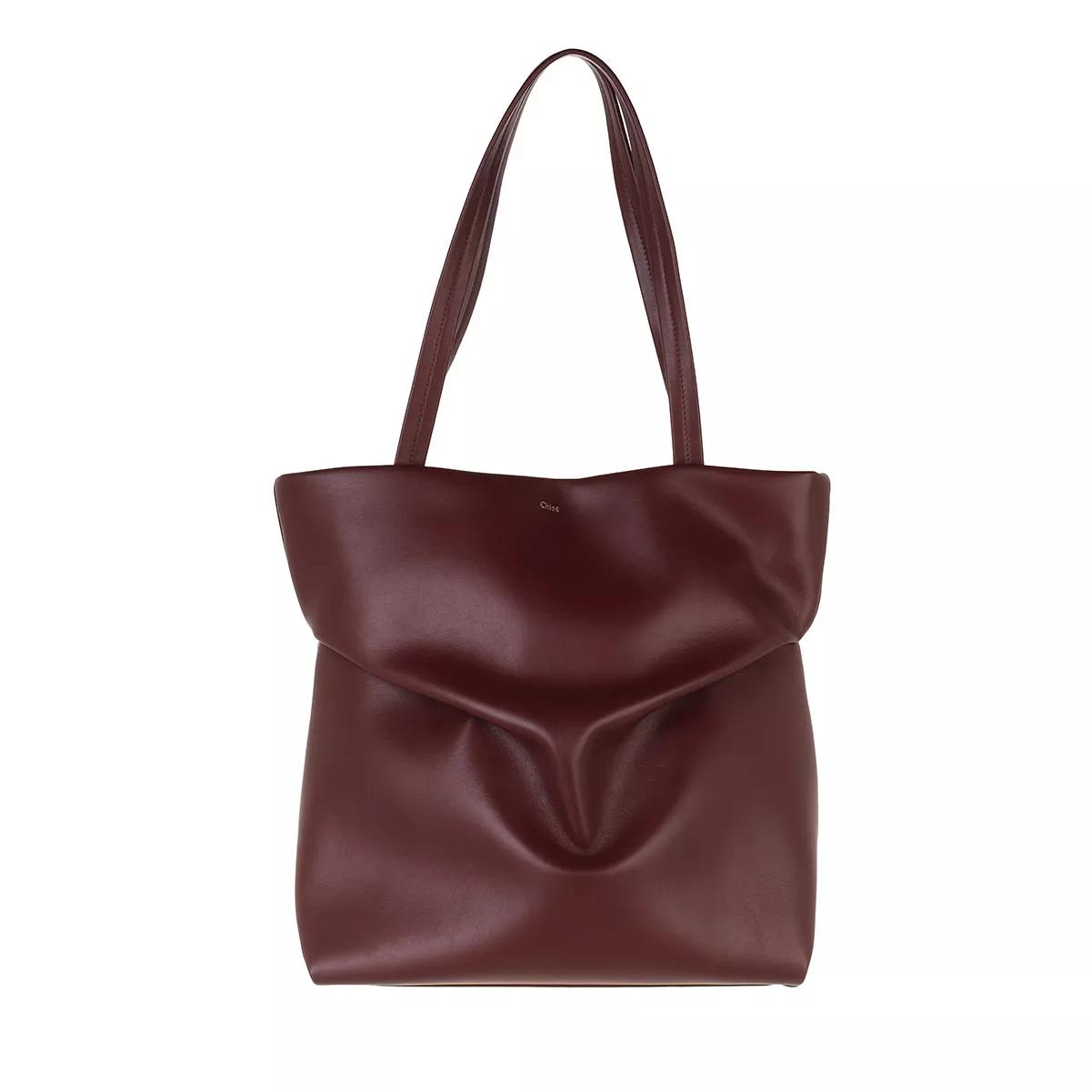 Chlo Judy Shoulder Bag Burgundy Rymlig Shoppingv ska