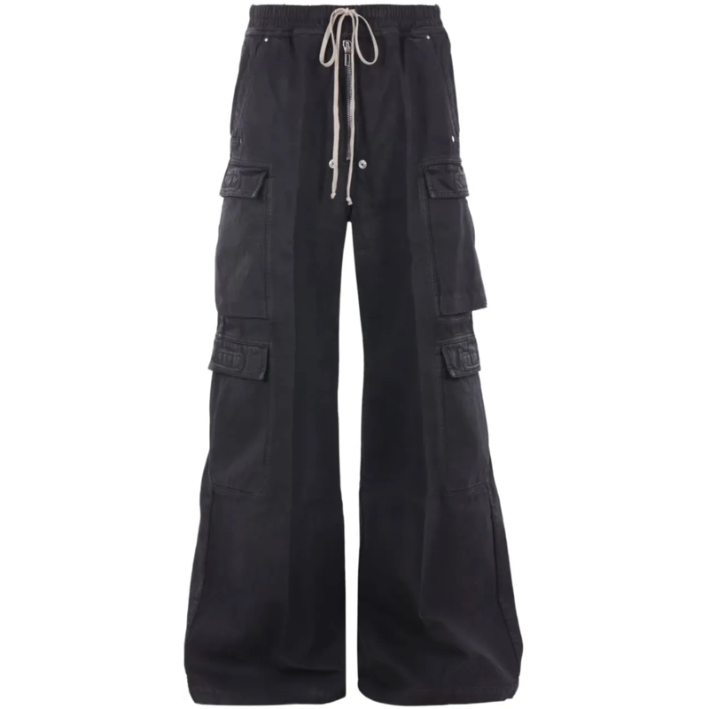 Rick Owens  Denim Double Cargo Jumbo Belas Black Wax schwarz