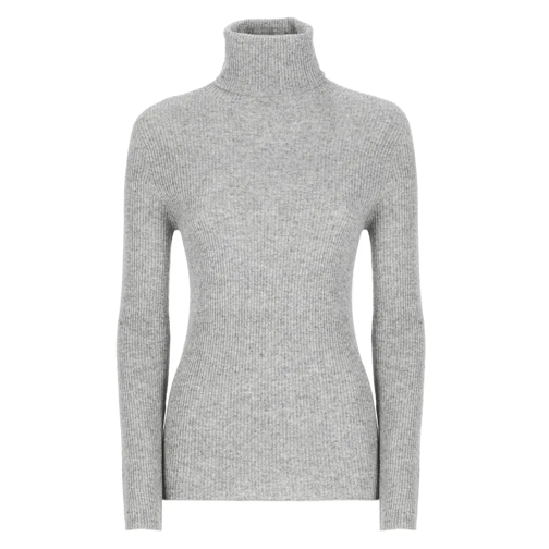 Fabiana Filippi Trui met col Grey Viscose And Wool Sweater Grey