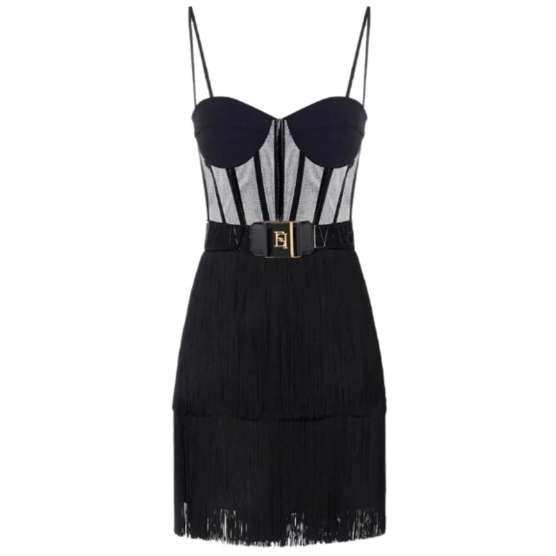 Elisabetta Franchi Midikleid Dresses Black schwarz