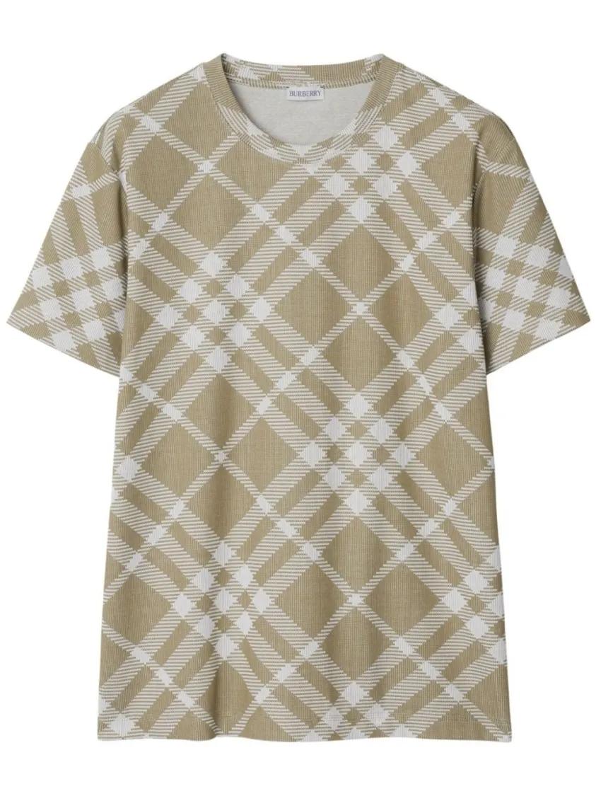 Burberry - Nova Check T-Shirt - Größe XL - braun