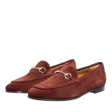 Red suede gucci loafers clearance