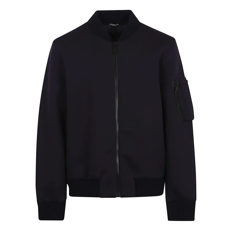 Dondup Bomberjack Regular Fit Zip-Closure Bomber Jacket Black