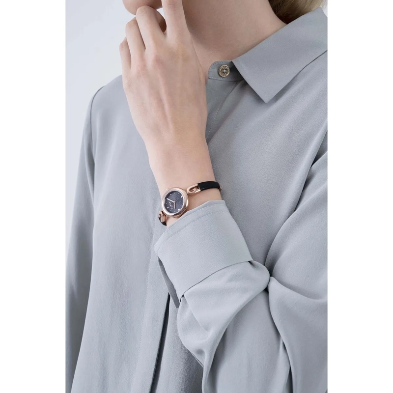 Furla Quarzuhr Quarz Analog Uhr Furla Bangle Leather schwarz(Image 4)