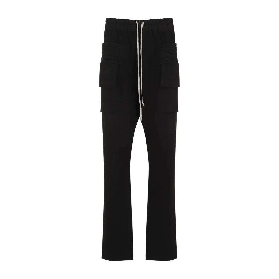 Rick Owens - Black Cotton Creatch Cargo Drawstring Pants - Größe S - schwarz