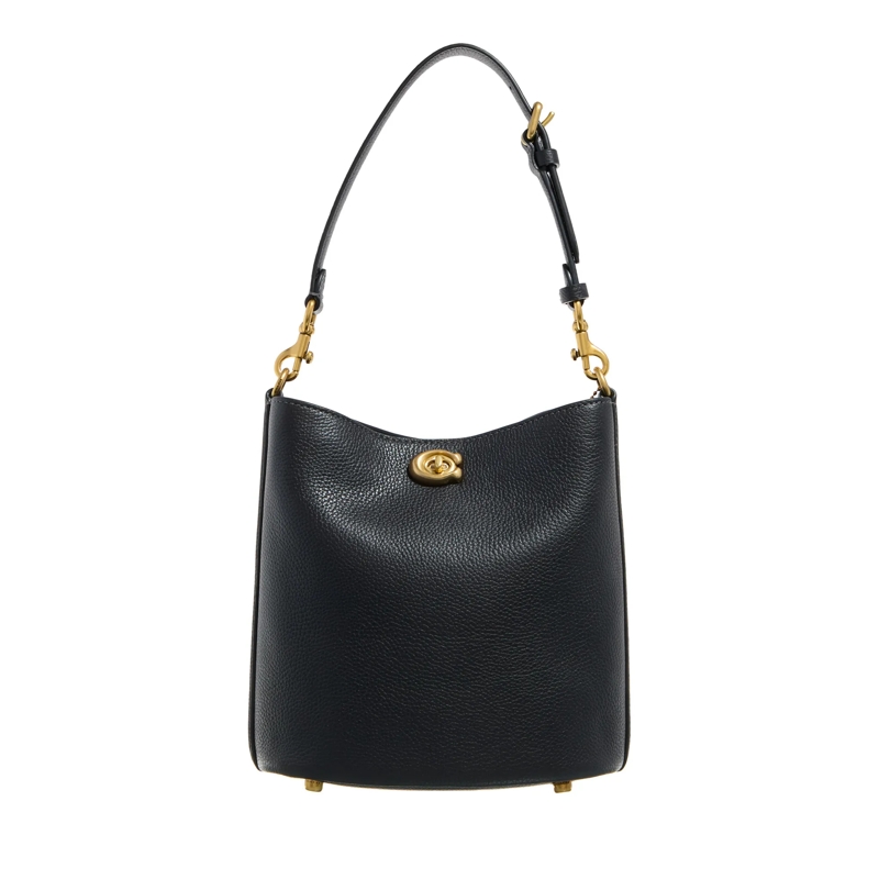 Coach Bucket Bag Polished Pebble Soft Willow 19 Black
