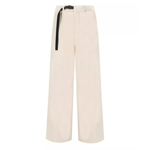 WHITE SAND Carol Cream Ribbed Trousers Neutrals 