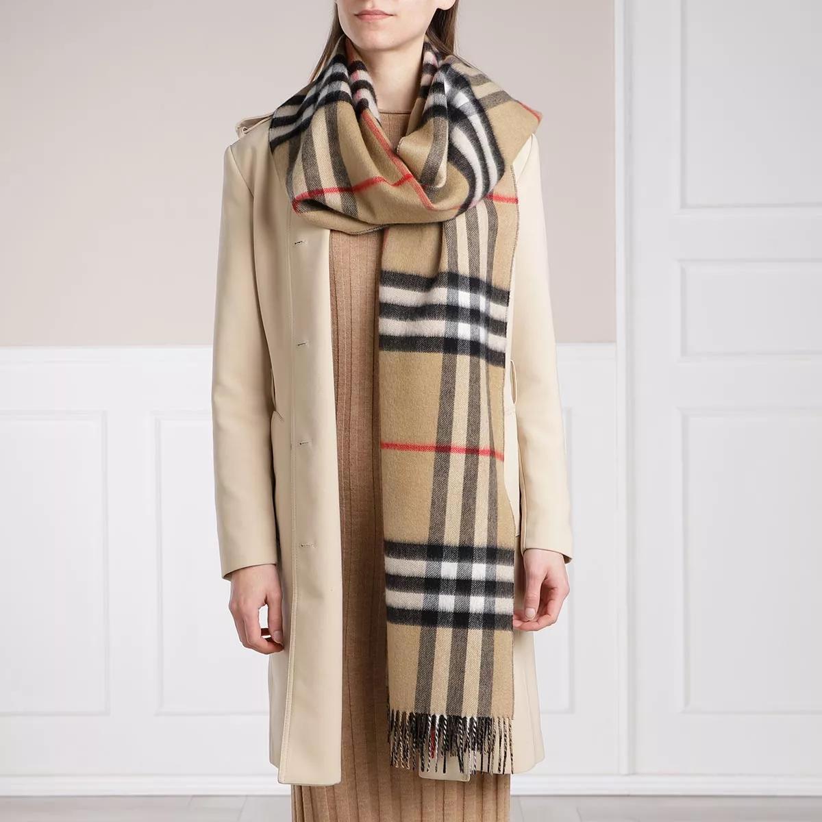 Burberry Reversible Check Cashmere Scarf Archive Beige/Black