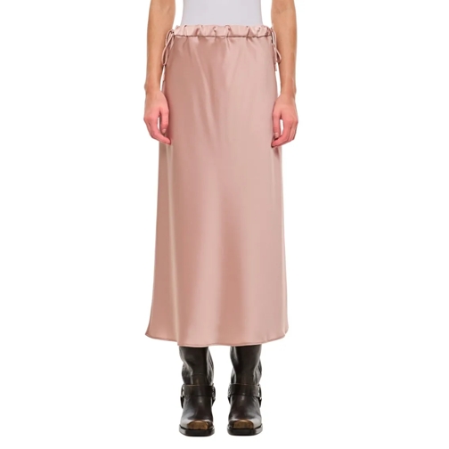 Max Mara Midi-Röcke Editore Satin Skirt Pink