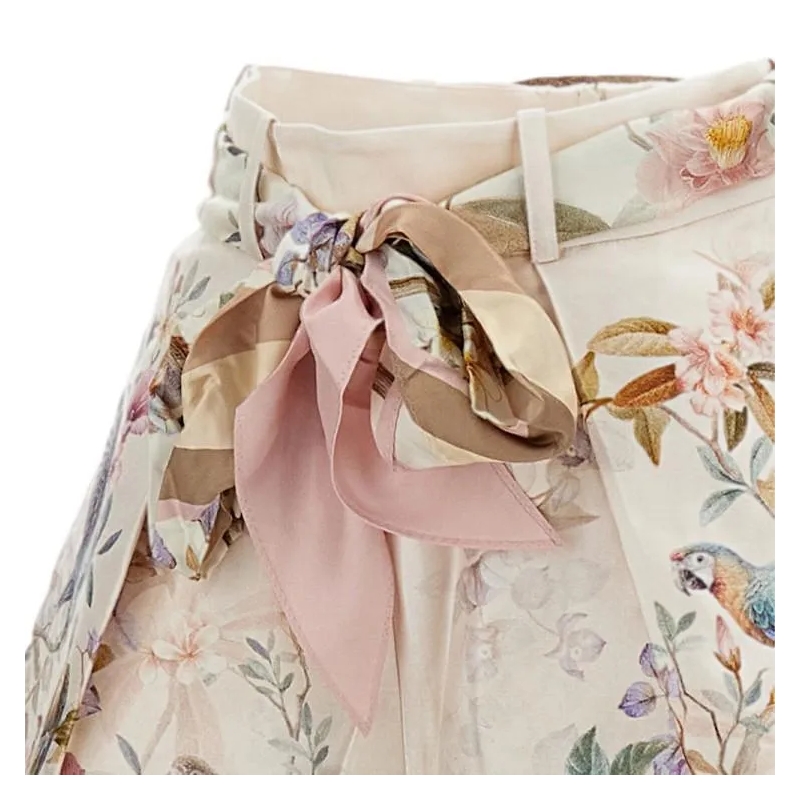 Zimmermann Shorts Rebellion Tuck Shorts Neutrals(Image 5)