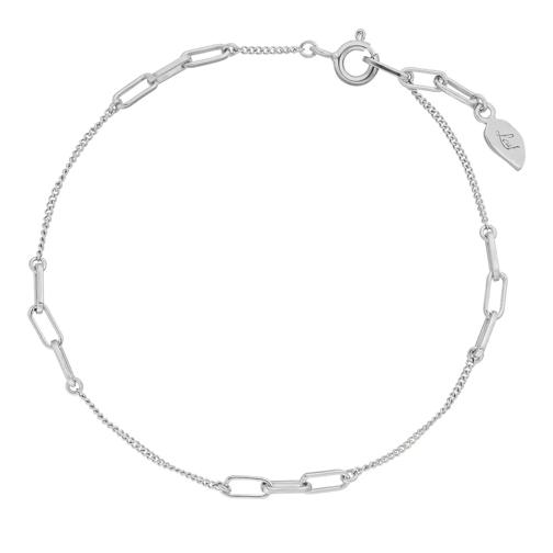 Leaf Bracelet Cube II, silver rhodium plate silver Armband