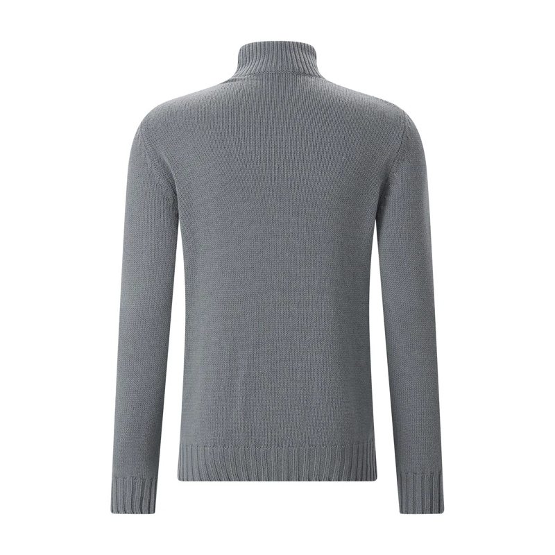 Gran Sasso Pull à col roulé Pullover aus Schurwolle grau(Image 5)