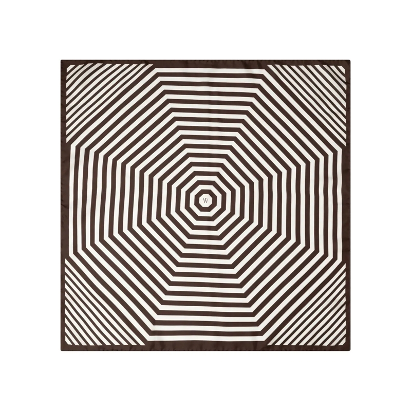 windsor. Leichter Schal Gestreiftes Tuch braun