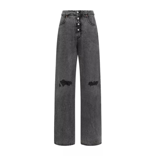 MM6 Maison Margiela  Black Cotton Jeans Black