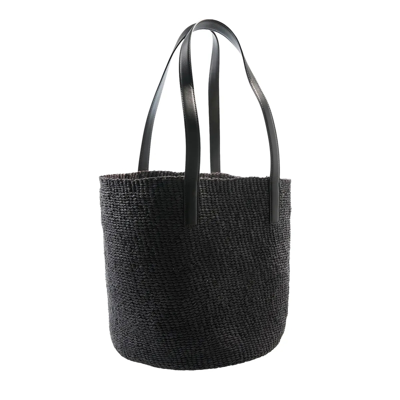 Chloé Schultertasche Raffia Shoulder Bag Black(Image 3)