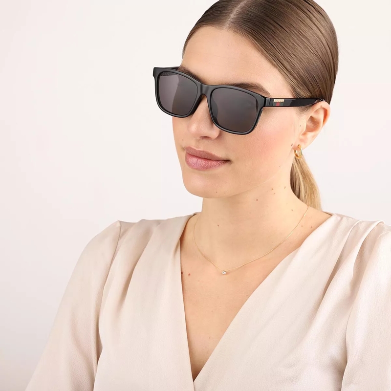 Gucci Sonnenbrille GG0746SA-001 57 Sunglasses Black-Black-Grey(Image 2)