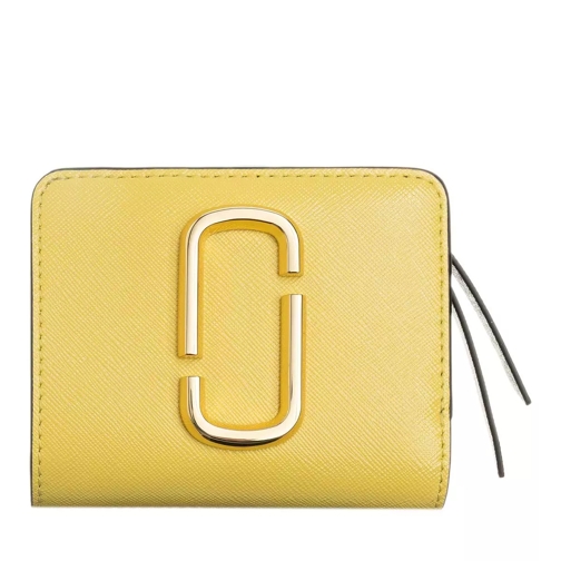 Marc Jacobs The Snapshot Mini Compact Wallet Yellow Cream/Multi Bi-Fold Portemonnee