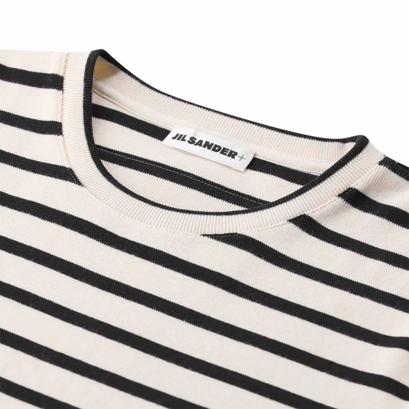 Jil Sander Mini-robe Gestreiftes Jerseykleid weiß(Image 4)