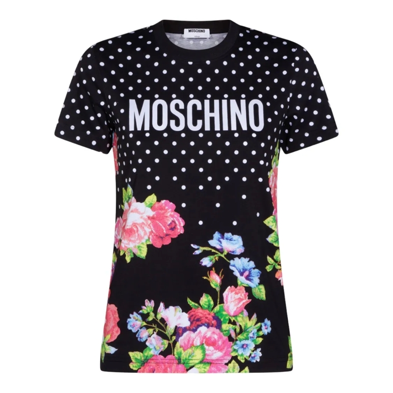Moschino T-shirt Classic Black T-Shirt With Round Neckline And Fitt Black