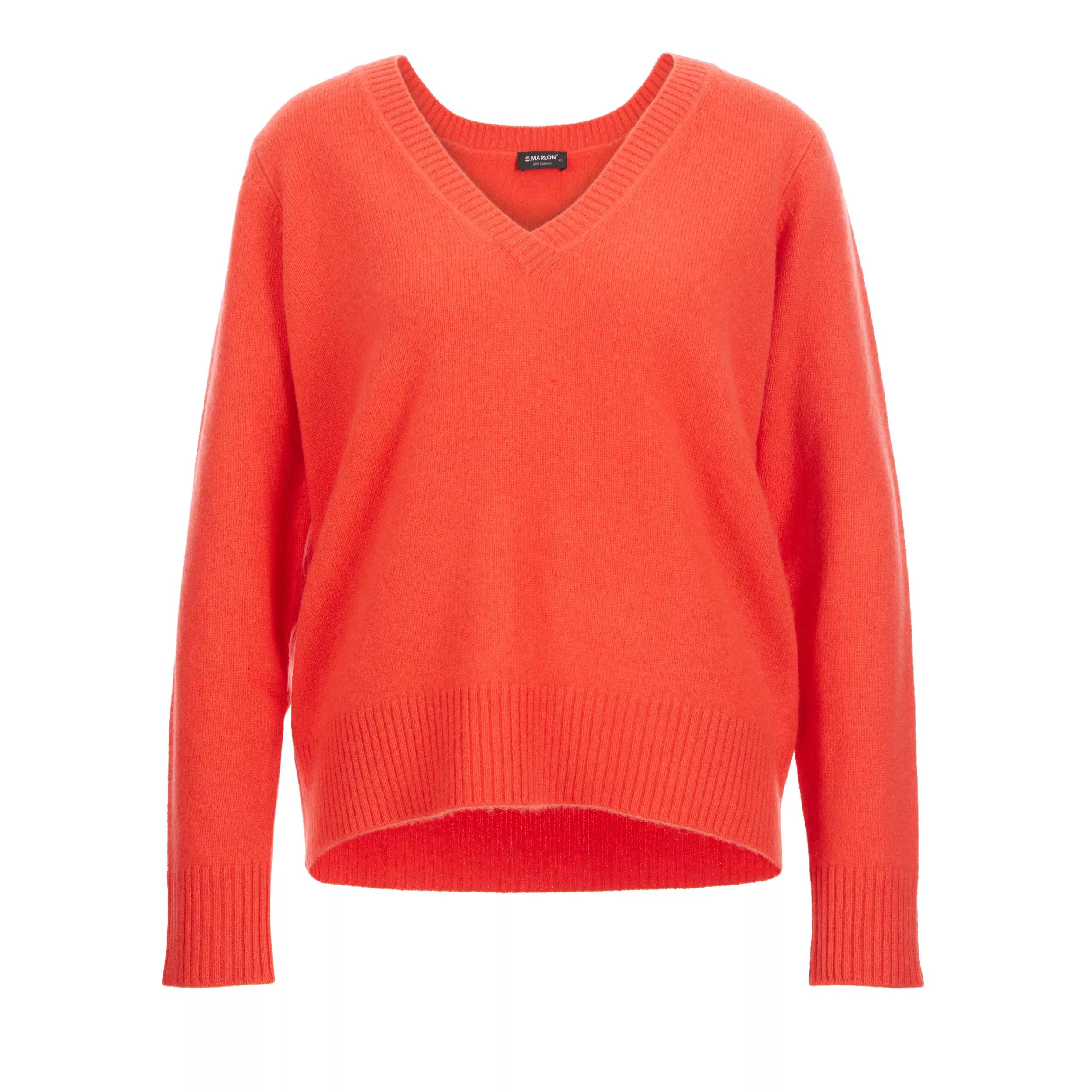 S.Marlon - V-Pullover überschnitten - Größe XS - orange