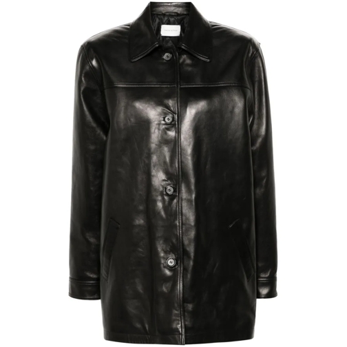 Magda Butrym Vestes en cuir Black Padded Sheepskin Jacket Black