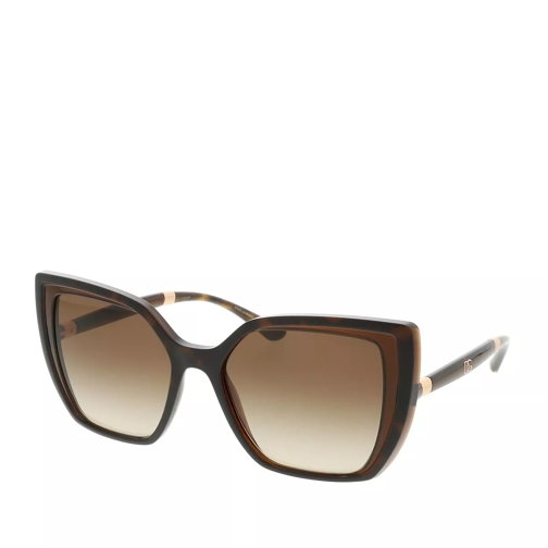Dolce&Gabbana 0DG6138 318513 Woman Sunglasses Eternal Havana On Transparent Brown Sunglasses