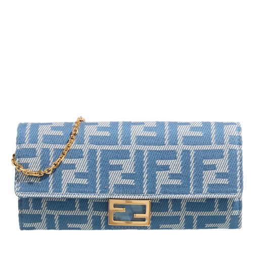 Fendi Wallet On A Chain Wallet FF-Jacquard Blue
