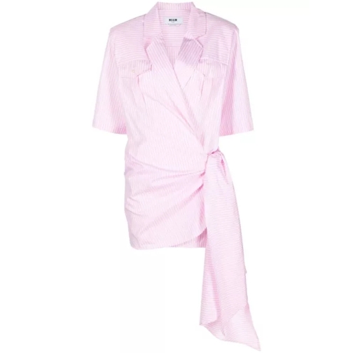 MSGM Pink Stripe Mini Dress Pink 