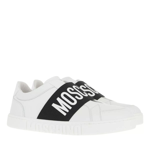 Moschino Sneakerd Logo25 Vitello  Bianco Slip-On Sneaker