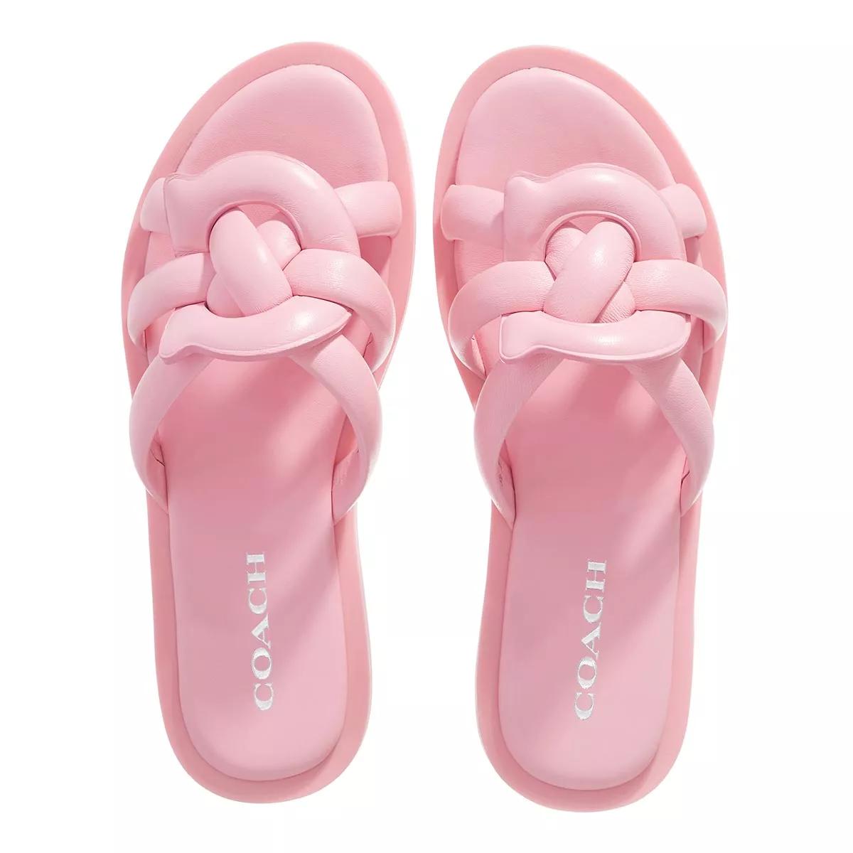 Coach Georgie Leather Sandal Flower Pink Slide