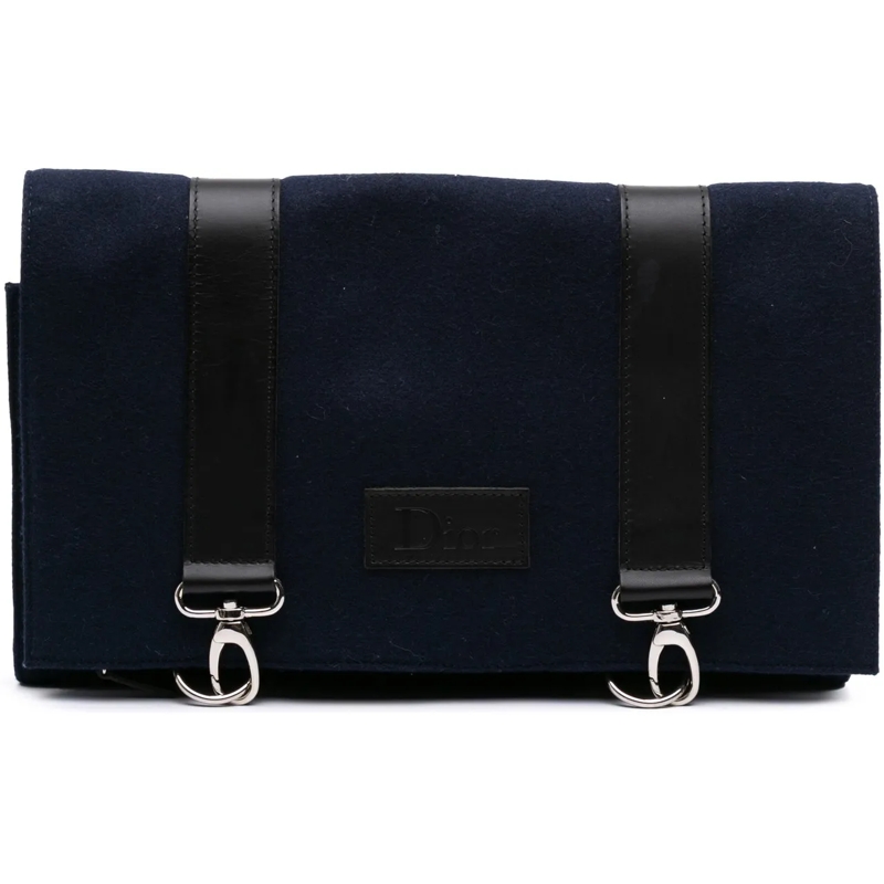 Christian Dior Clutch Felt Travel Organizer Clutch blau