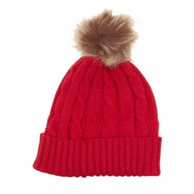 Lauren Ralph Lauren Bommelmütze Cable Beanie Hat Lipstick Red(Image 2)