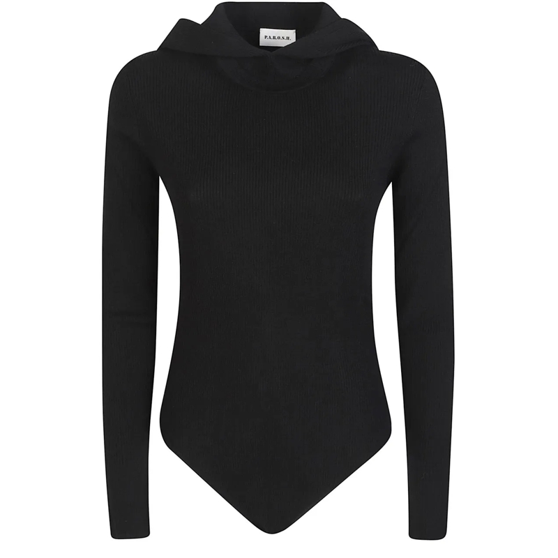 P.A.R.O.S.H. T-Shirt Leila Long Sleeve Body Black schwarz