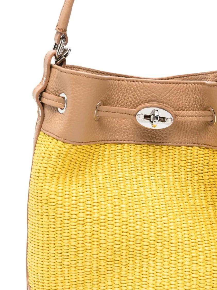 Zanellato Bucket bags Small Mondà Vimini Bag in geel