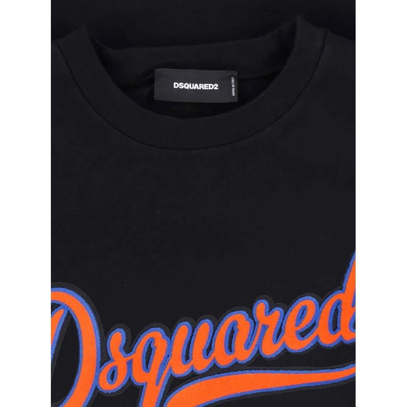 Dsquared2 T-shirt Logo T-Shirt With Embroidery – Black Black(Image 6)