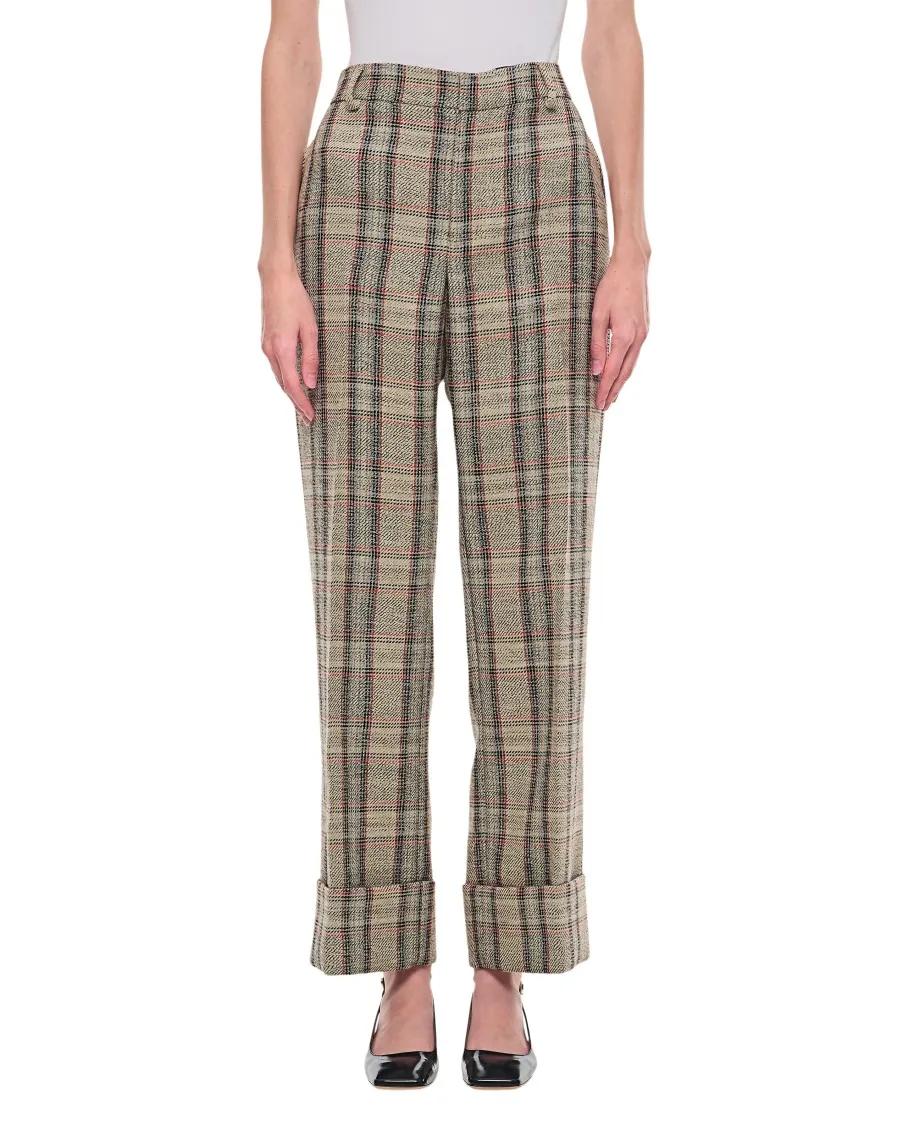 Durazzi Milano - Checked Tailored Pants - Größe 44 - grau