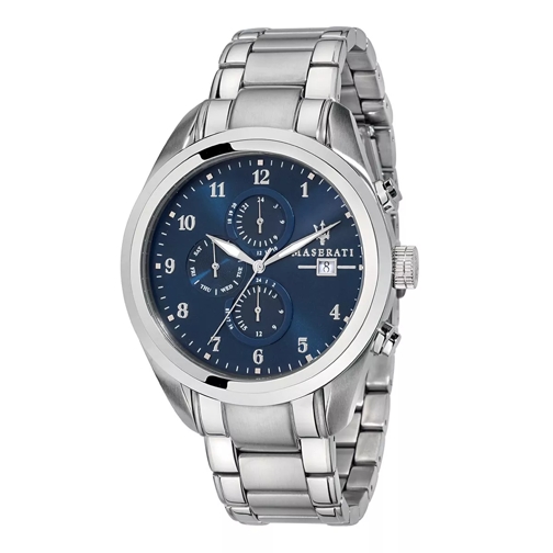 Maserati Watch Hau Traguardo 45mm Silver/Blue Chronograaf