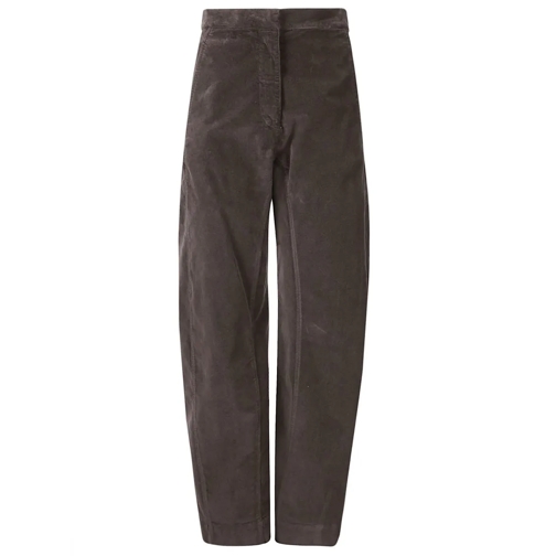 STEFANO MORTARI  Straight Moleskin Trousers Brown